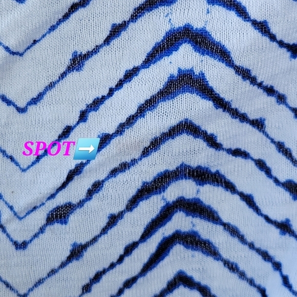 ATHLETA Blue & White Chevron Tie Dye Racerback Athletic Sporty Tank Top XXS - Picture 10 of 15